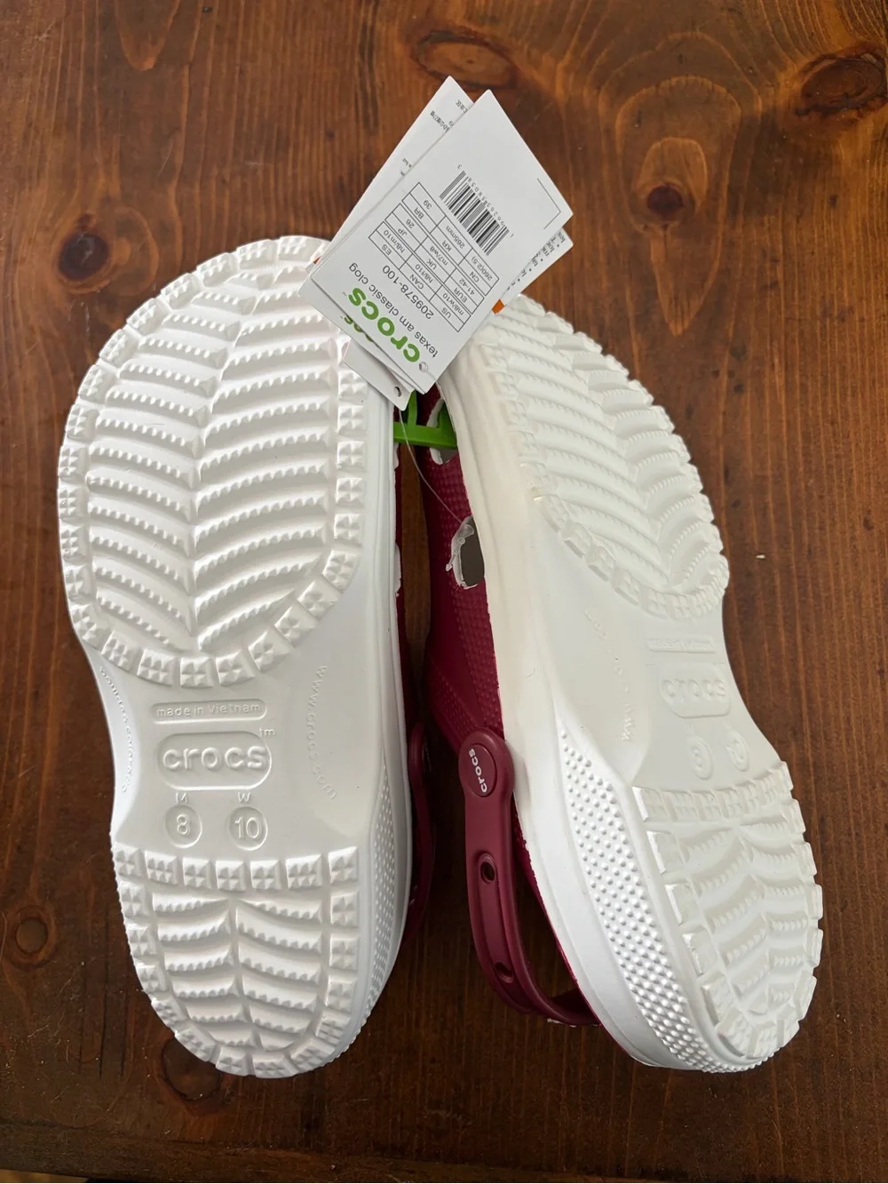 Texas A&M Crocs Maroon Logo Slide On Shoes W10 M8.